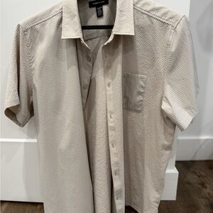 Kenneth Cole Men's Light Tan Textured Shirt